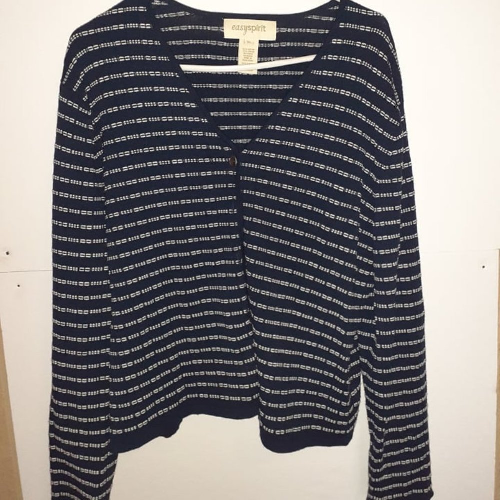 Easy Spirit Long Sleeve Button up Sweater XL